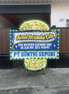 Papan Bunga Duka di Wijaya Pura